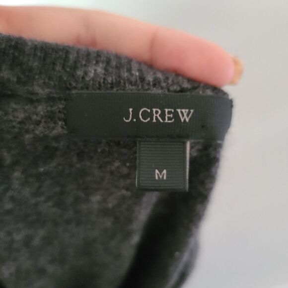 J. Crew Crewneck Edged Lace Wool Blend Sweater sz M - Picture 3 of 5